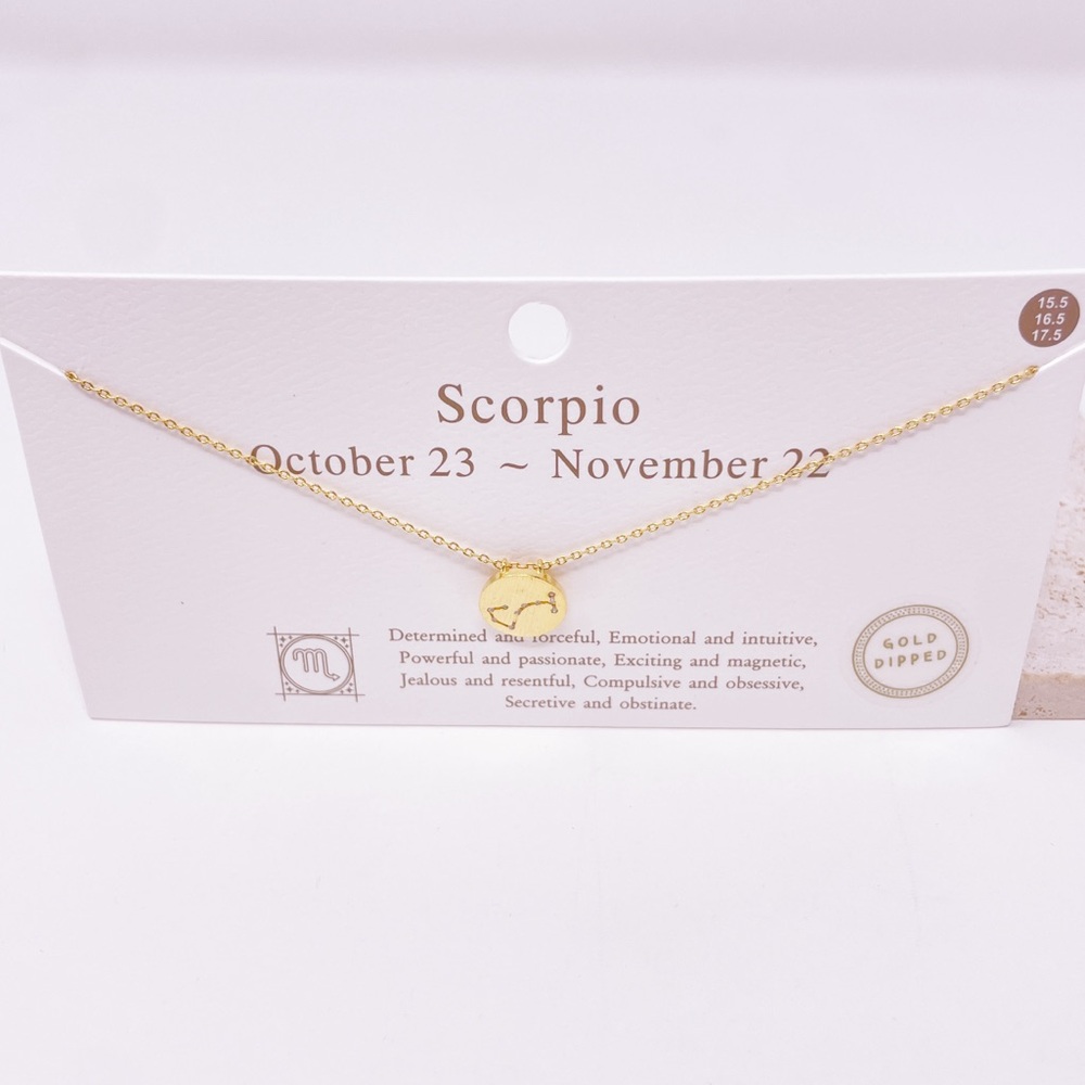 Scorpio Gold Dipped Necklace